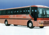 Em Buss 340, de 1990 - assim como 360 e 320, modelo vocacionado para chassis com motor dianteiro (mas não restrito a eles); dois anos depois seriam lançadas as carrocerias para motor traseiro Jum Buss 340 e 360.