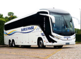 Um Mercedes-Benz encarroçado com a versão 1350 do rodoviário Paradiso G8 fornecido para a Viação Ouro e Prata, de Porto Alegre (RS) (fonte: Jorge A. Ferreira Jr.).