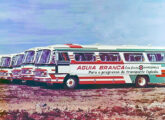 De Cariacica (ES), a Viação Águia Branca foi das primeiras clientes da Marcopolo; a imagem mostra parte da frota de doze ônibus com chassi OF adquirida em 1970 (fonte: Jorge A. Ferreira Jr.). 