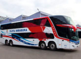 Paradiso 1800 DD em chassi Volvo de quatro eixos exportado para a Cooperativa de Transportes Flota Imbabura, de Quito, Equador.