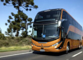 Um Paradiso G8 DD equipando o novo chassi Volvo B510R - o mais potente da marca já produzido no Brasil.