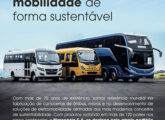 Publicidade corporativa de julho de 2022 unindo Marcopolo, Neobus e Volare na mesma peça.