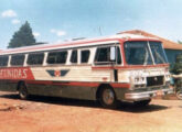 Marcopolo em chassi Mercedes-Benz LP-1113 da Reunidas Transportes Coletivos, de Caçador (SC), atendendo à linha Videira-Fraiburgo em 2014 (fonte: Marcos Venícios de Oliveira / onibusbrasil).