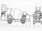 Desenho técnico da betoneira C5000.