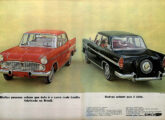 Em 1964 a Simca lançou uma criativa campanha publicitária explorando as diversas facetas de seus carros; nesta peça, os dois modelos anteriores.