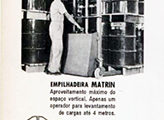 Empilhadeira elétrica manual Matrin em anúncio de março de 1967.