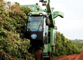 Colhedora VS 100 em trabalho de colheita.