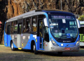 Híbrido Volvo na frota urbana da VB Transportes e Turismo, de Campinas (SP); a imagem foi tomada na mostra BusBrasil Fest, em agosto de 2022, ocorrida naquela cidade (foto: Matheus Moreira / onibusbrasil).